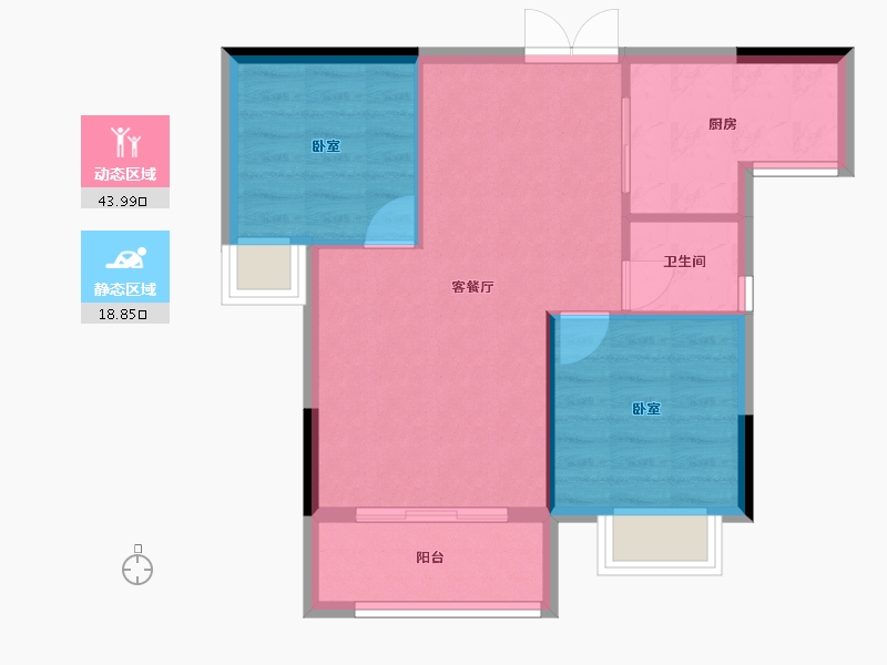 湖南省-株洲市-联谊云庐-57.06-户型库-动静分区