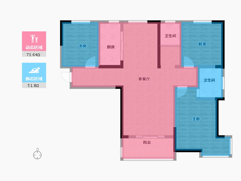 河南省-洛阳市-安泰山水华庭-112.00-户型库-动静分区