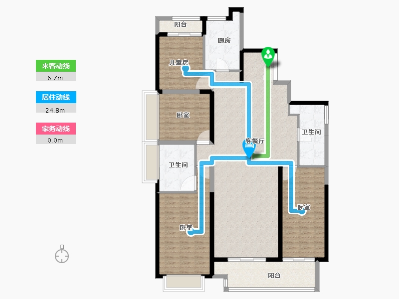 河南省-郑州市-正弘·青云筑-146.00-户型库-动静线