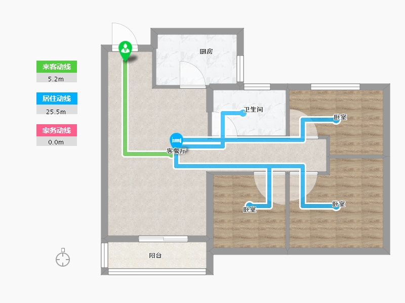 河南省-新乡市-郑州恒大未来之光-70.01-户型库-动静线