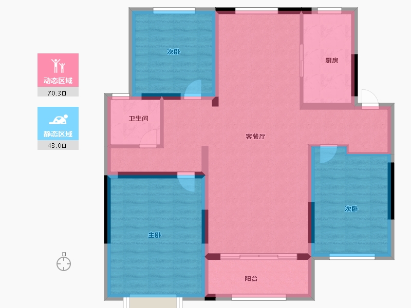 山东省-济南市-泰悦赫府-101.88-户型库-动静分区