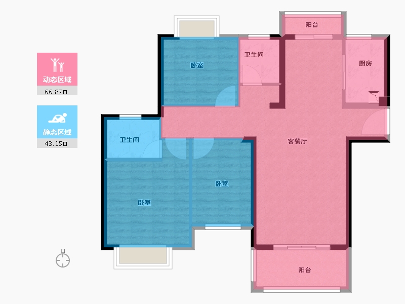 福建省-泉州市-学府公园-99.00-户型库-动静分区