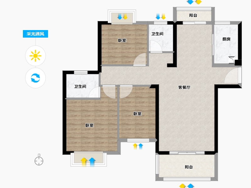 福建省-泉州市-学府公园-99.00-户型库-采光通风