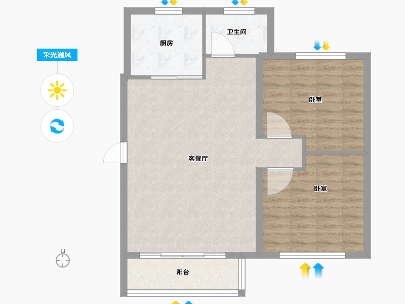 山东省-德州市-天润和园-74.01-户型库-采光通风