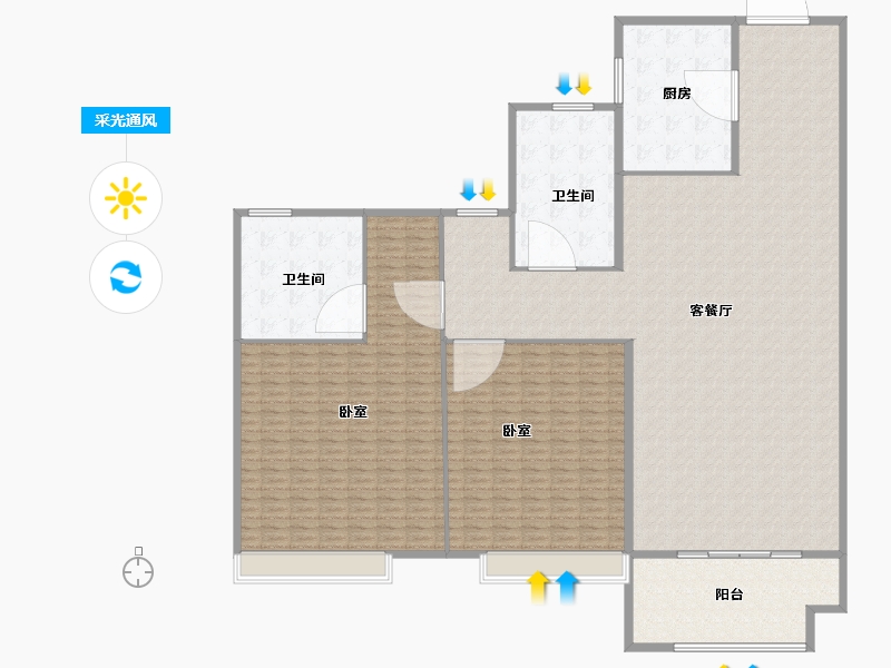 浙江省-绍兴市-中天观樾诚品-290.94-户型库-采光通风