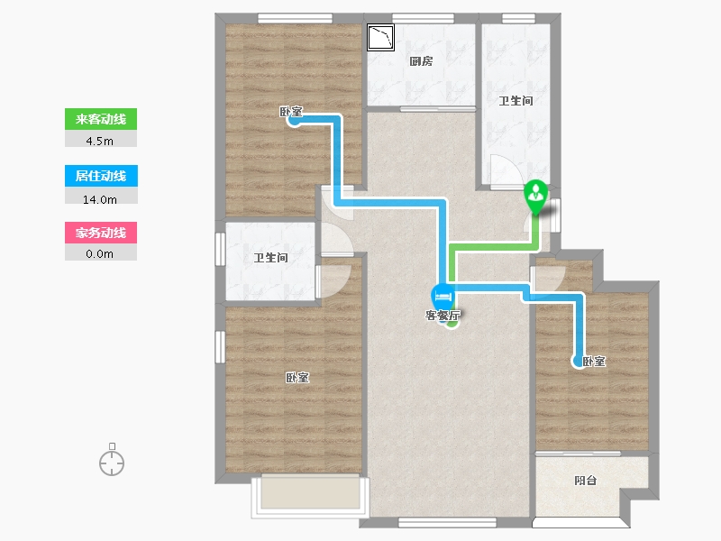 山东省-济南市-泉山盛景-96.25-户型库-动静线