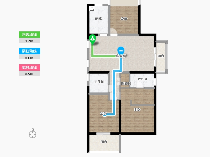 安徽省-蚌埠市-鹏欣·天珑天玥-95.20-户型库-动静线