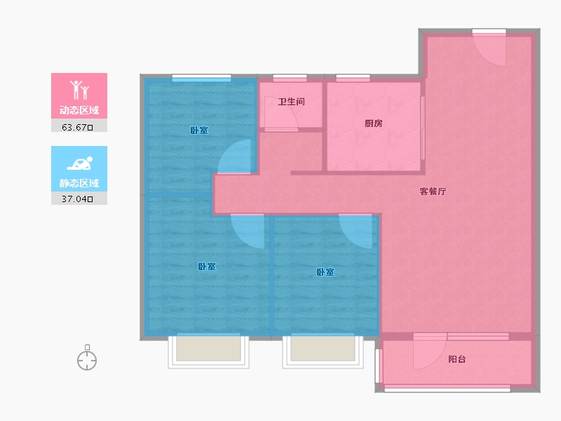 山东省-济宁市-西岸华府二期-92.01-户型库-动静分区