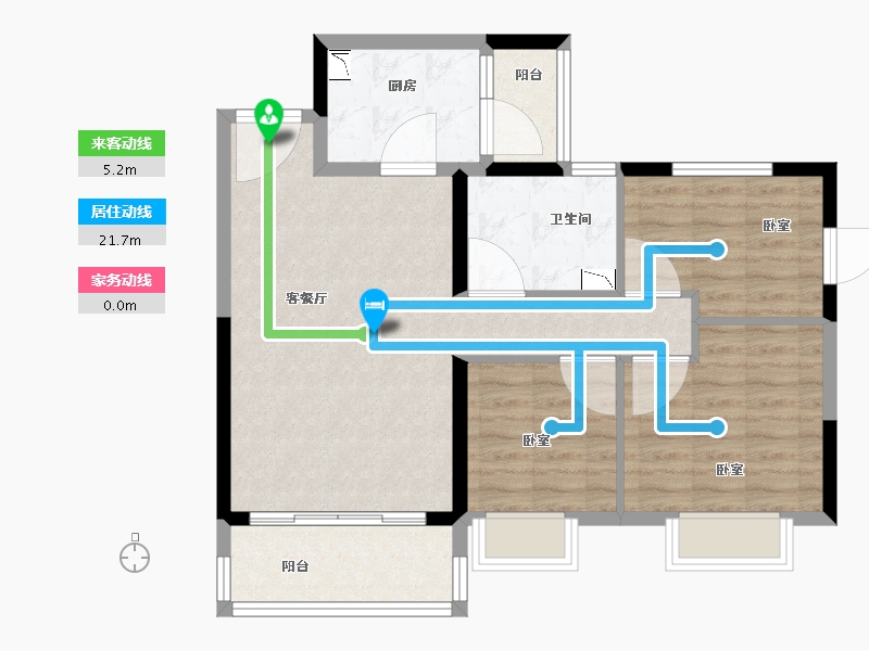 河南省-开封市-郑东恒大滨河悦府-80.01-户型库-动静线