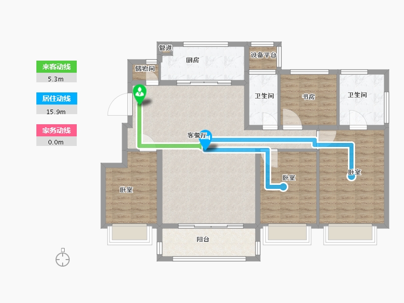 安徽省-合肥市-万科高第-115.99-户型库-动静线