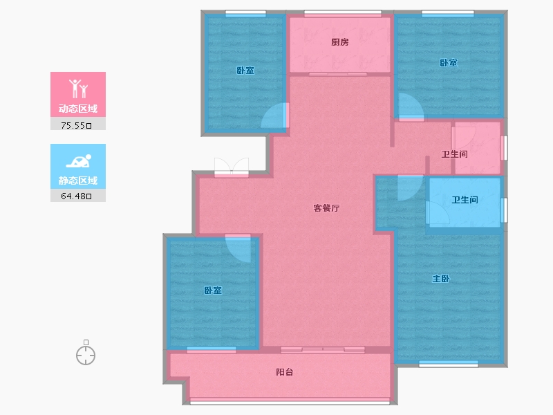 山东省-枣庄市-紫悦山·印象-126.00-户型库-动静分区