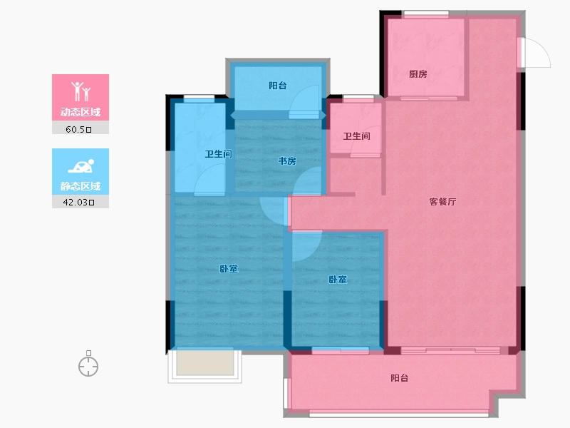 安徽省-黄山市-高速横江府-92.00-户型库-动静分区