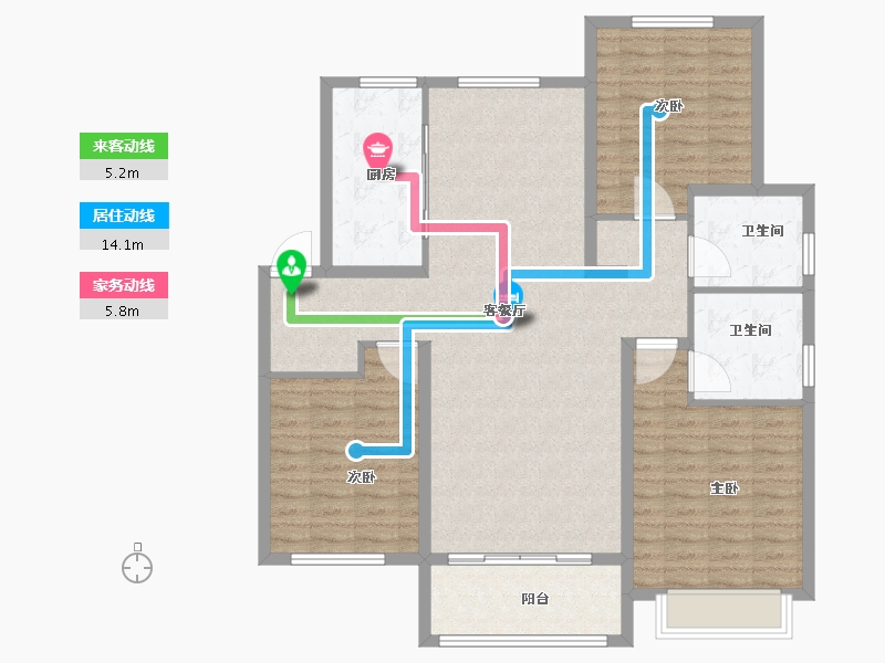 山东省-济南市-泰悦赫府-120.00-户型库-动静线