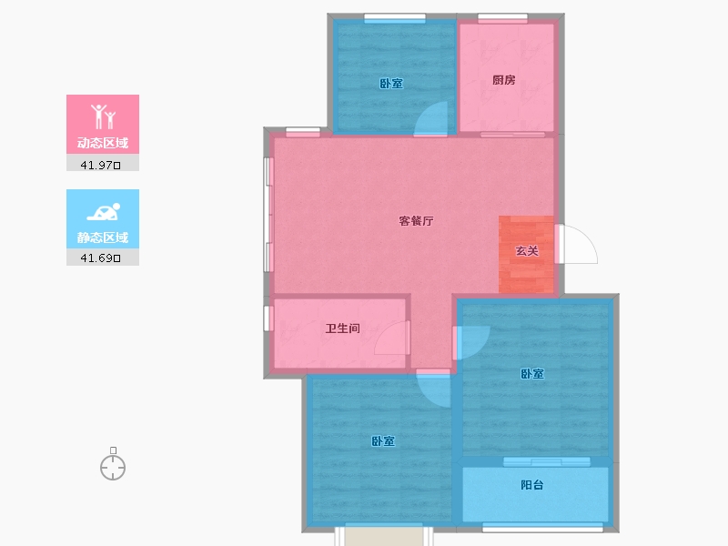 山东省-青岛市-万豪胶东首府小区-76.00-户型库-动静分区