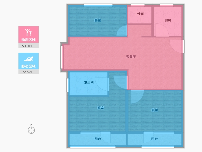 山东省-济宁市-西岸华府二期-114.00-户型库-动静分区