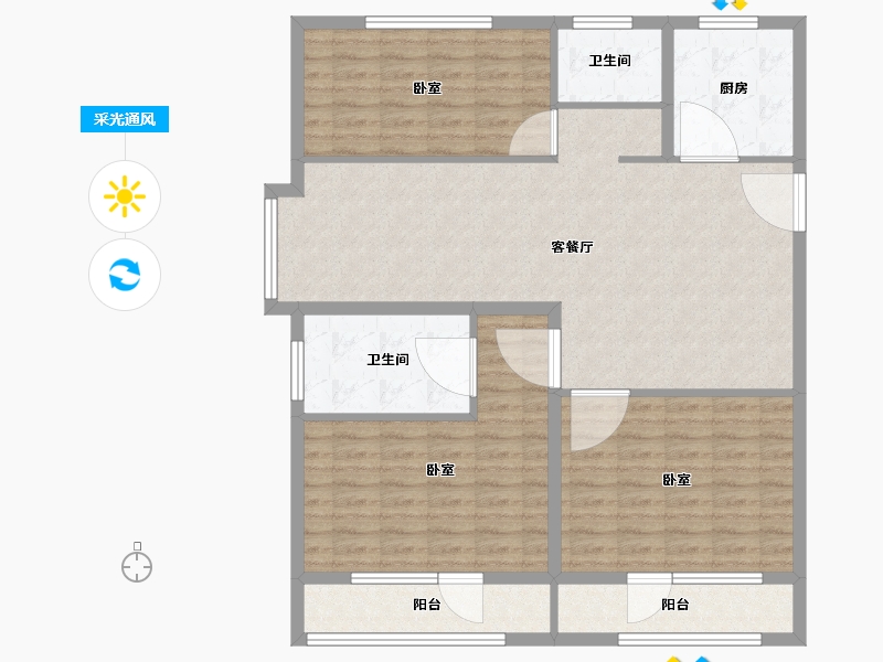 山东省-济宁市-西岸华府二期-114.00-户型库-采光通风