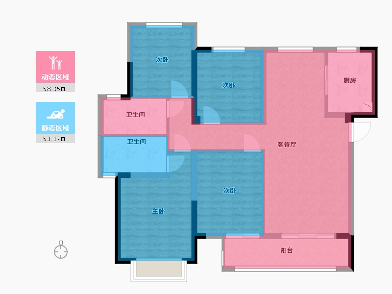 福建省-福州市-公园左岸-100.00-户型库-动静分区