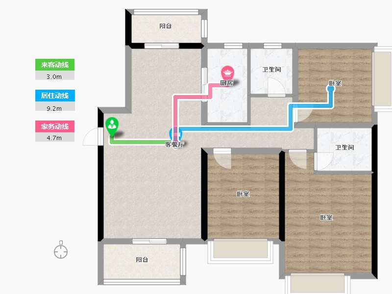 河南省-郑州市-中海万锦熙岸-102.01-户型库-动静线