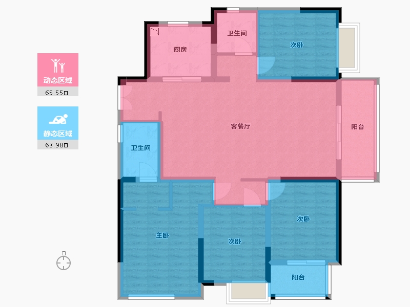 福建省-福州市-公园左岸-116.00-户型库-动静分区