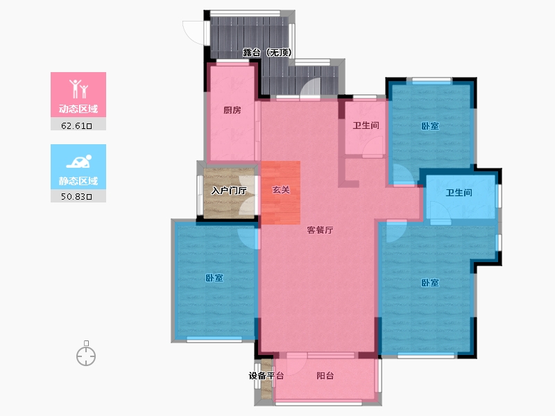 山东省-青岛市-和达璟城紫御-114.74-户型库-动静分区