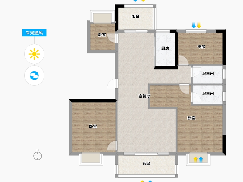 山东省-济宁市-城投碧桂园天绘-112.01-户型库-采光通风