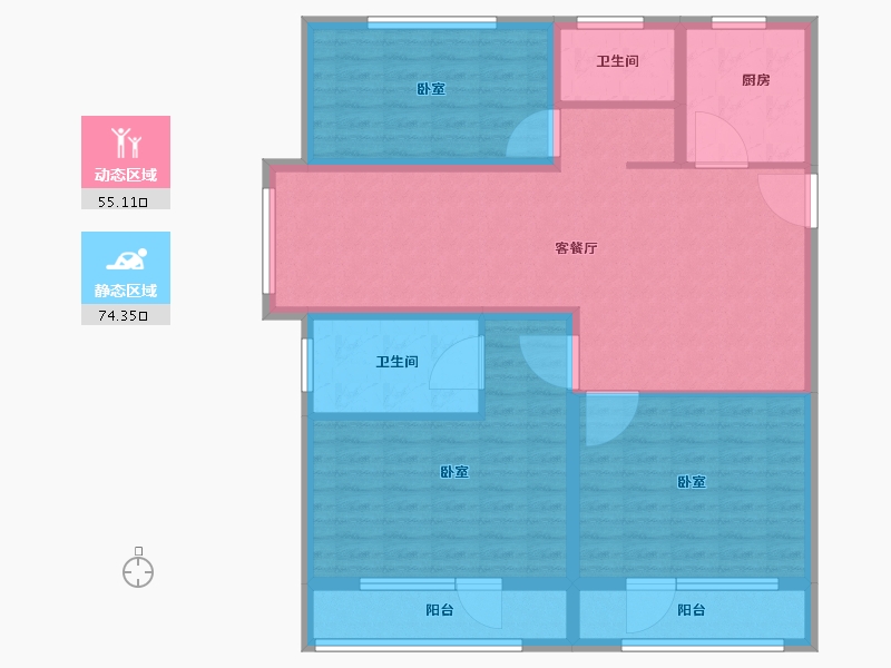 山东省-济宁市-西岸华府二期-116.00-户型库-动静分区