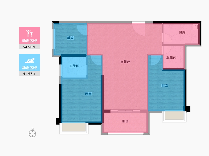 福建省-泉州市-学府公园-87.00-户型库-动静分区