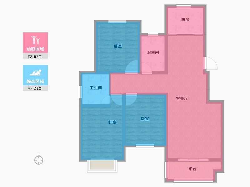 山东省-德州市-汇侨·凤凰城-98.00-户型库-动静分区