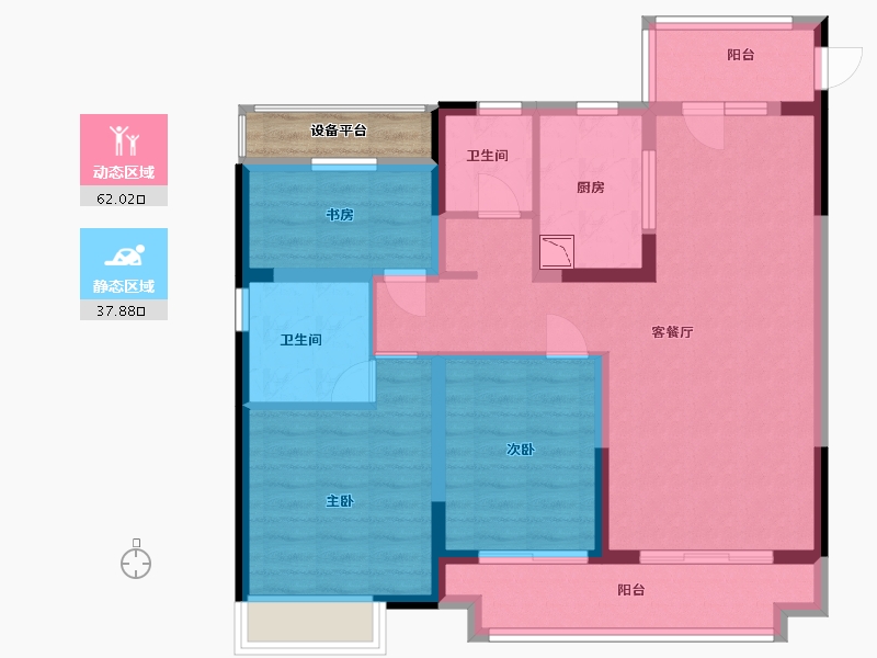 安徽省-蚌埠市-蚌埠淮上万达广场-91.20-户型库-动静分区