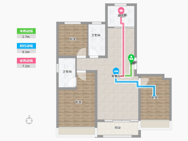 山东省-聊城市-壹号院-105.80-户型库-动静线