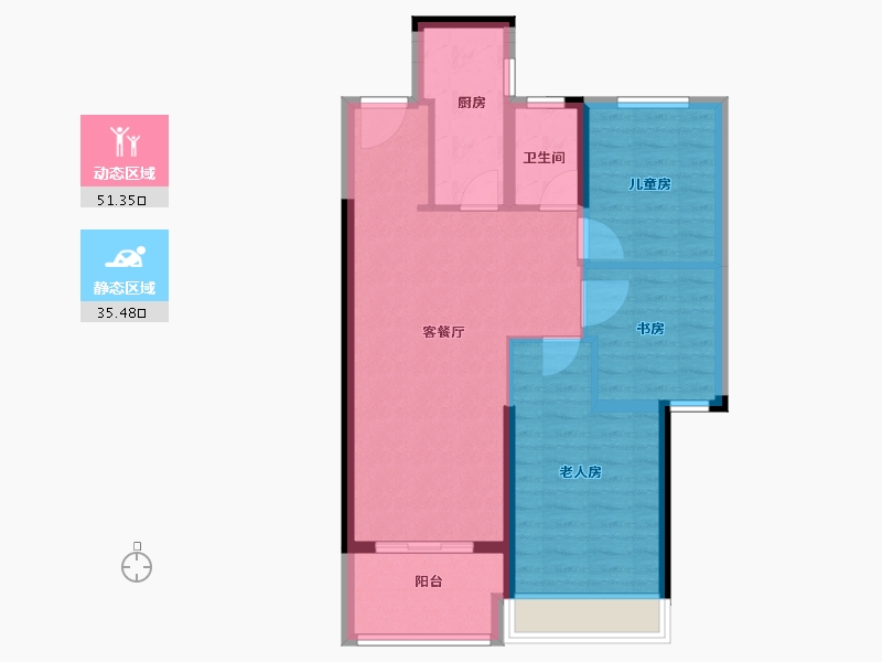 河南省-郑州市-正弘·青云筑-78.00-户型库-动静分区