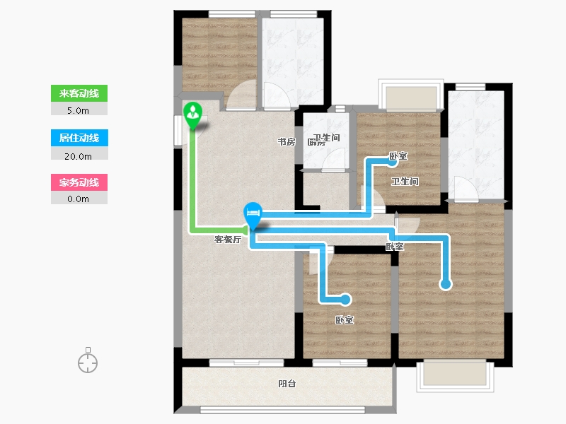 江苏省-无锡市-红豆天一华府-103.01-户型库-动静线