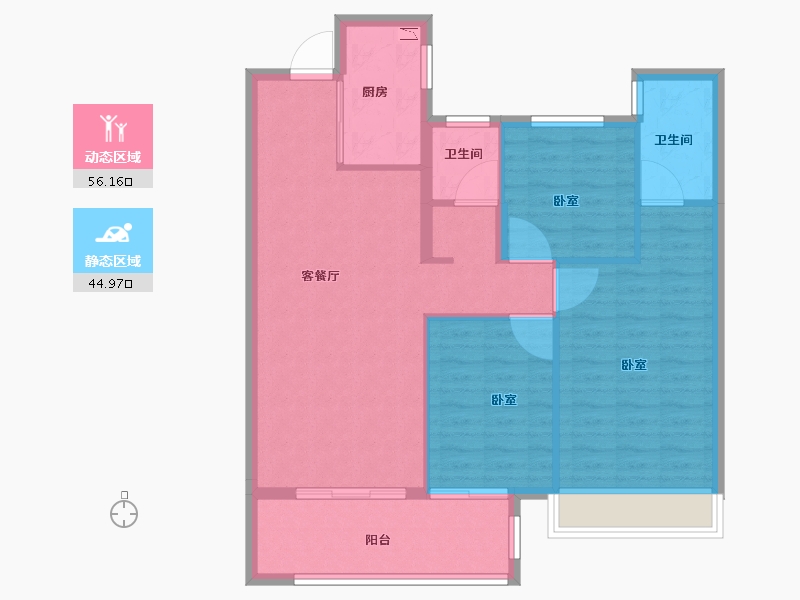 河南省-开封市-建业·尉州上院-92.00-户型库-动静分区