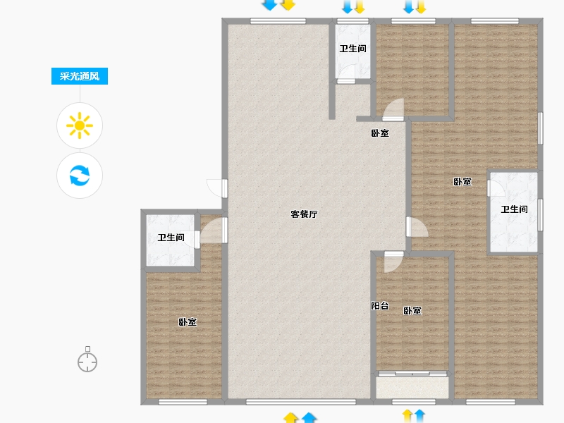 山东省-德州市-蔚来城-260.00-户型库-采光通风