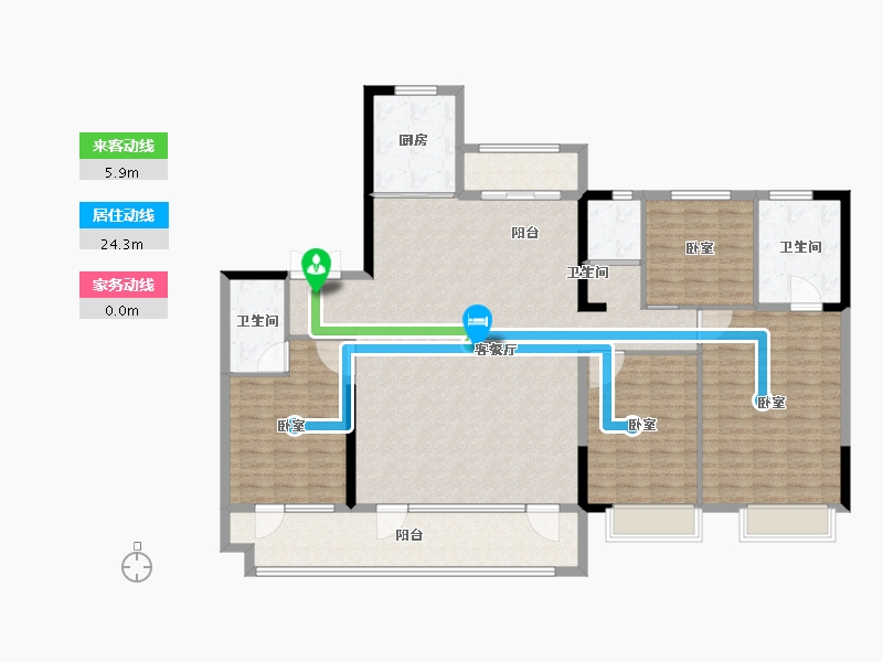 山东省-临沂市-临沭碧桂园翡翠天境-162.00-户型库-动静线