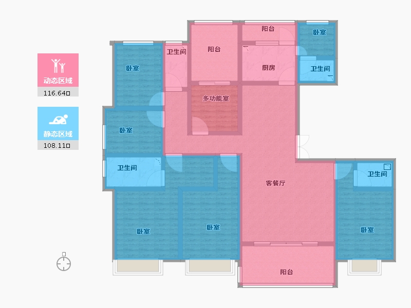 河南省-洛阳市-丽都名邸-199.36-户型库-动静分区