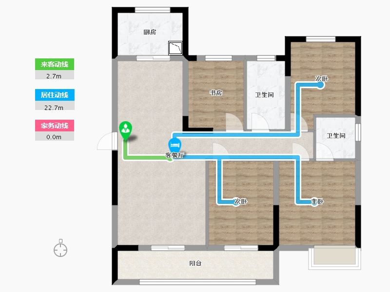 安徽省-蚌埠市-毅德城·御璟苑-100.81-户型库-动静线