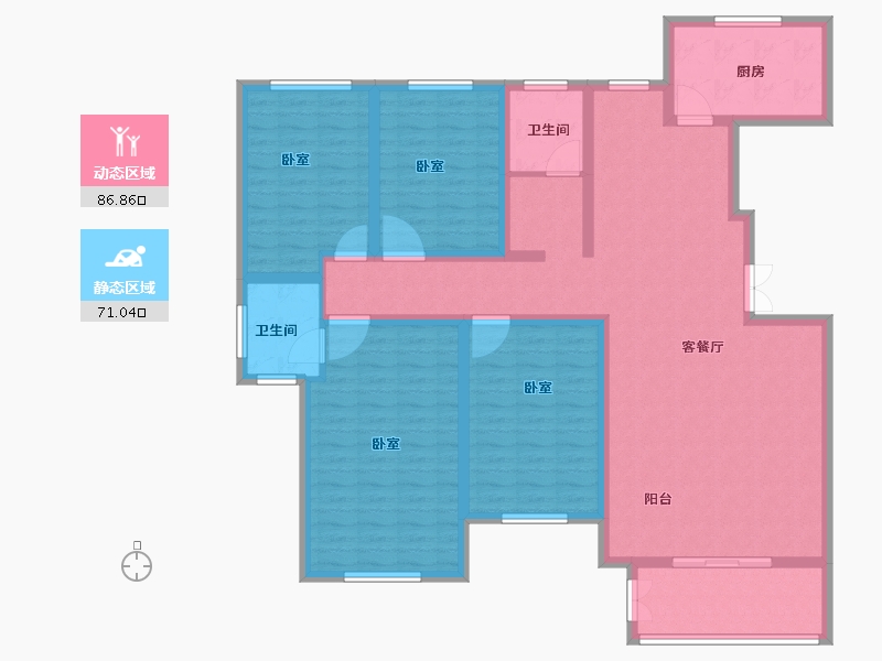 河南省-安阳市-领秀蓝岸-142.00-户型库-动静分区