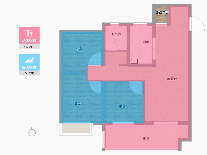 安徽省-合肥市-金科中梁都荟大观-78.10-户型库-动静分区