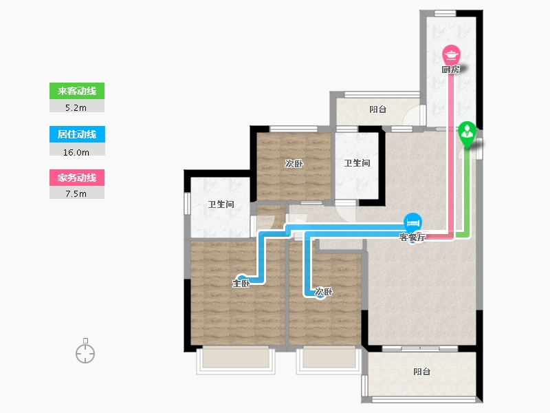 安徽省-蚌埠市-恒大滨河左岸-99.30-户型库-动静线