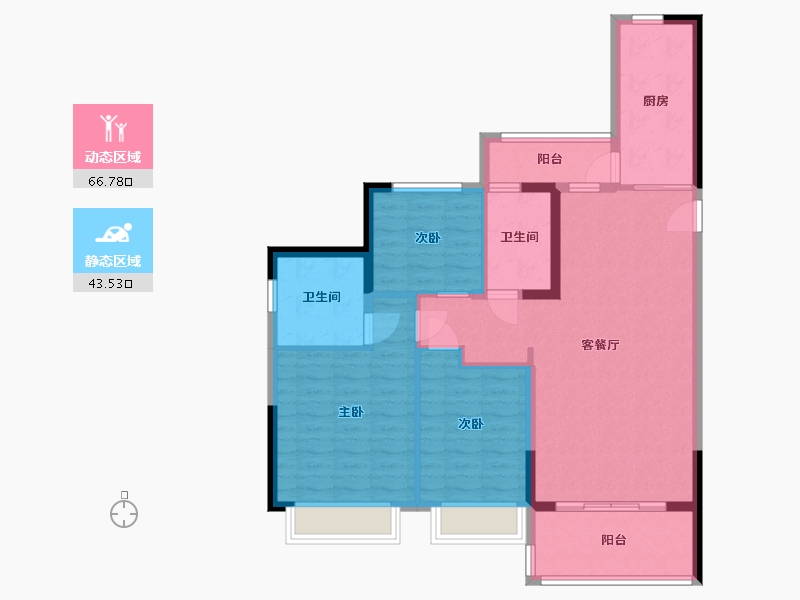 安徽省-蚌埠市-恒大滨河左岸-99.30-户型库-动静分区