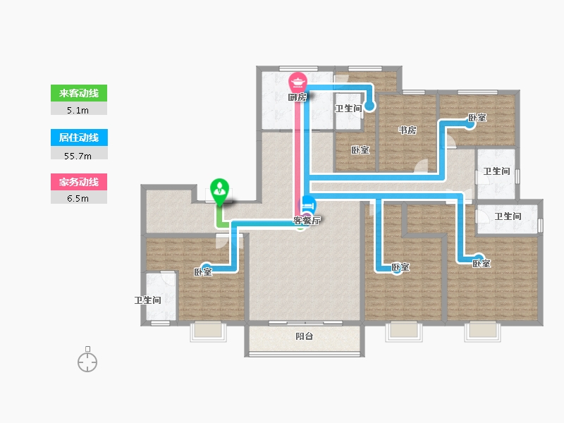 山东省-济宁市-西岸华府二期-206.00-户型库-动静线