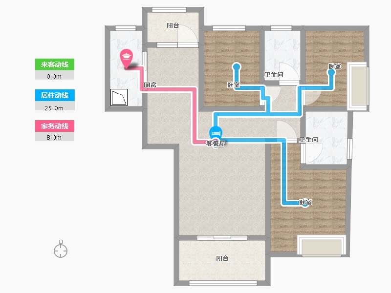 河南省-郑州市-紫檀华都住宅-108.49-户型库-动静线