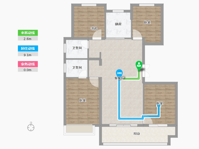 山东省-临沂市-房源·西岸公园-113.00-户型库-动静线