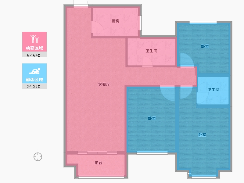 山东省-德州市-宝林大东关颐景园-110.00-户型库-动静分区