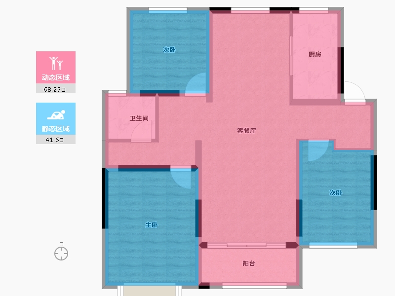 山东省-济南市-泰悦赫府-98.85-户型库-动静分区