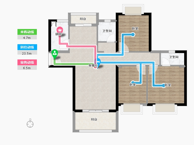 福建省-泉州市-学府公园-94.00-户型库-动静线