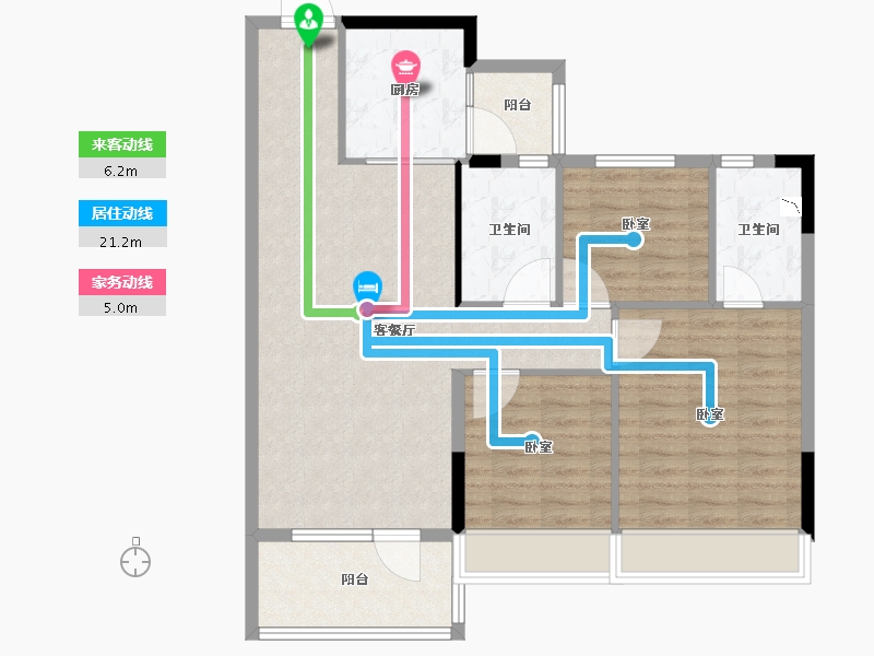 山东省-德州市-碧桂园东海·天玺-94.00-户型库-动静线