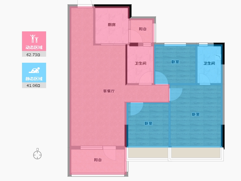 山东省-德州市-碧桂园东海·天玺-94.00-户型库-动静分区