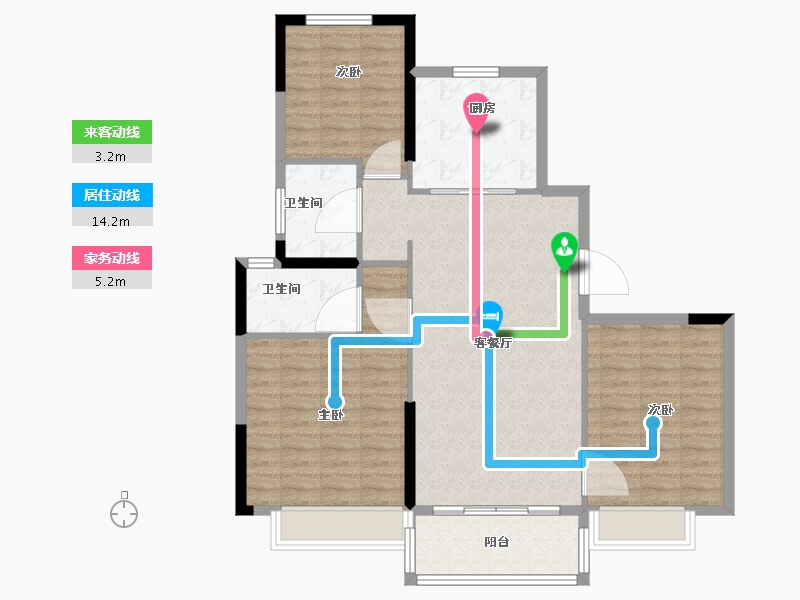 山东省-济南市-玖珑府-100.01-户型库-动静线